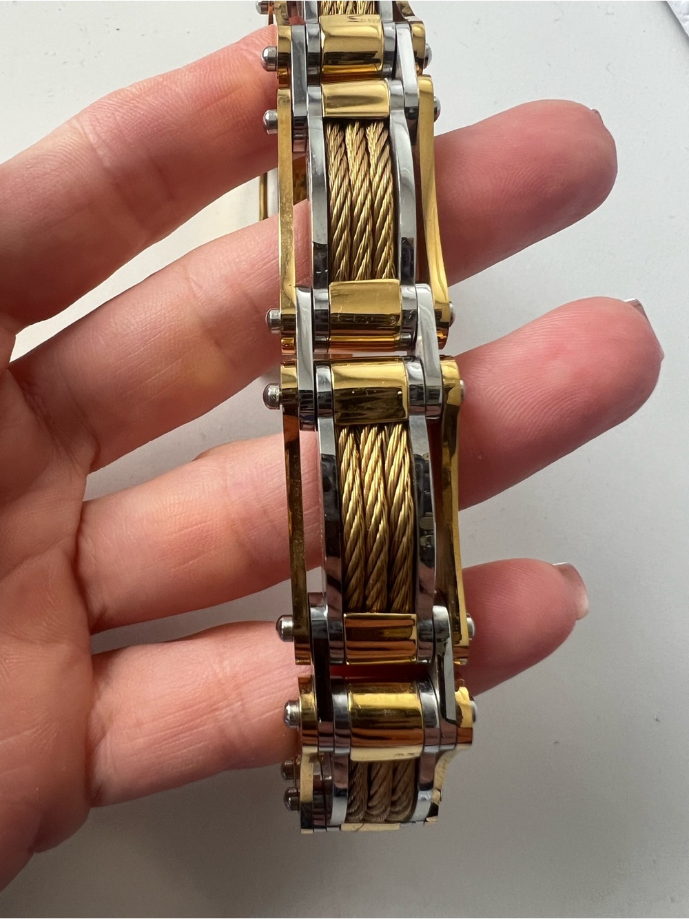 Gold and Silver Women's Bracelet Watch Band - Unbranded